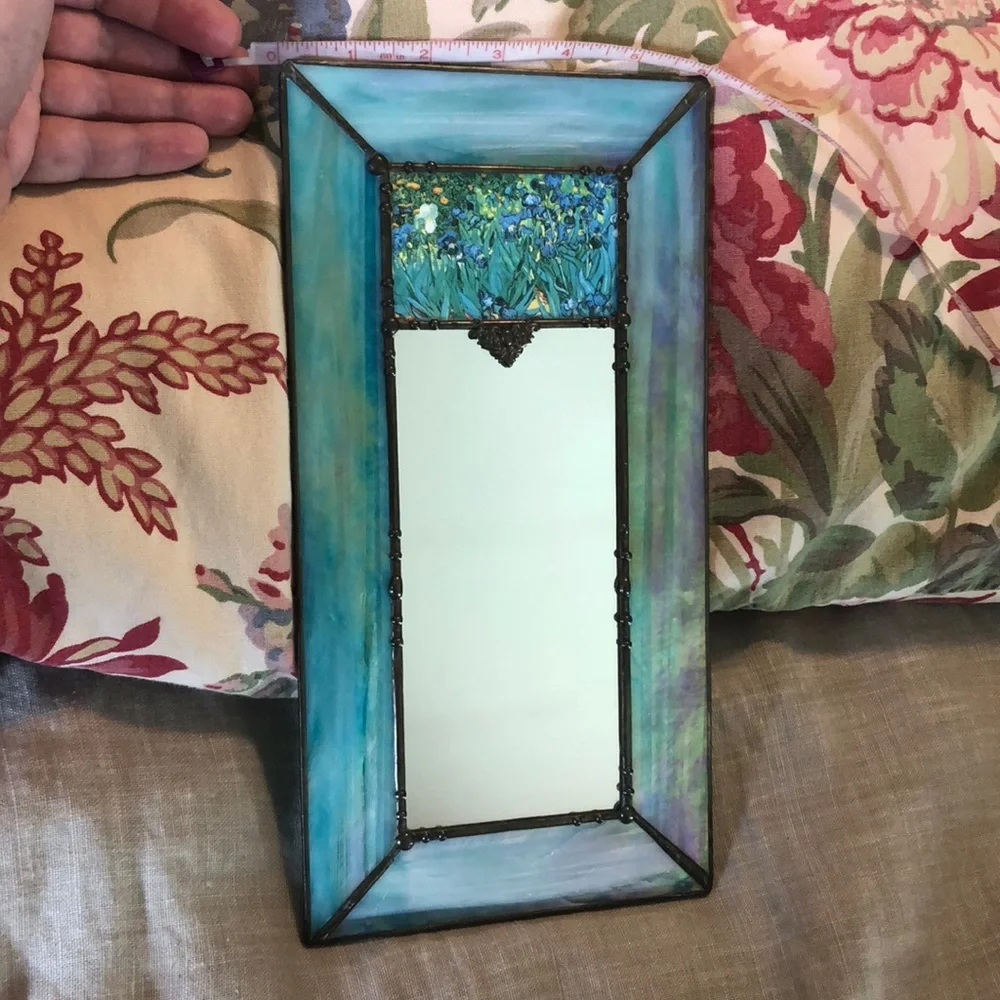 Vintage ‘83 Handcrafted Van Gogh Iris Mirror (Like New)